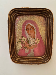 Miniature Vierge rose